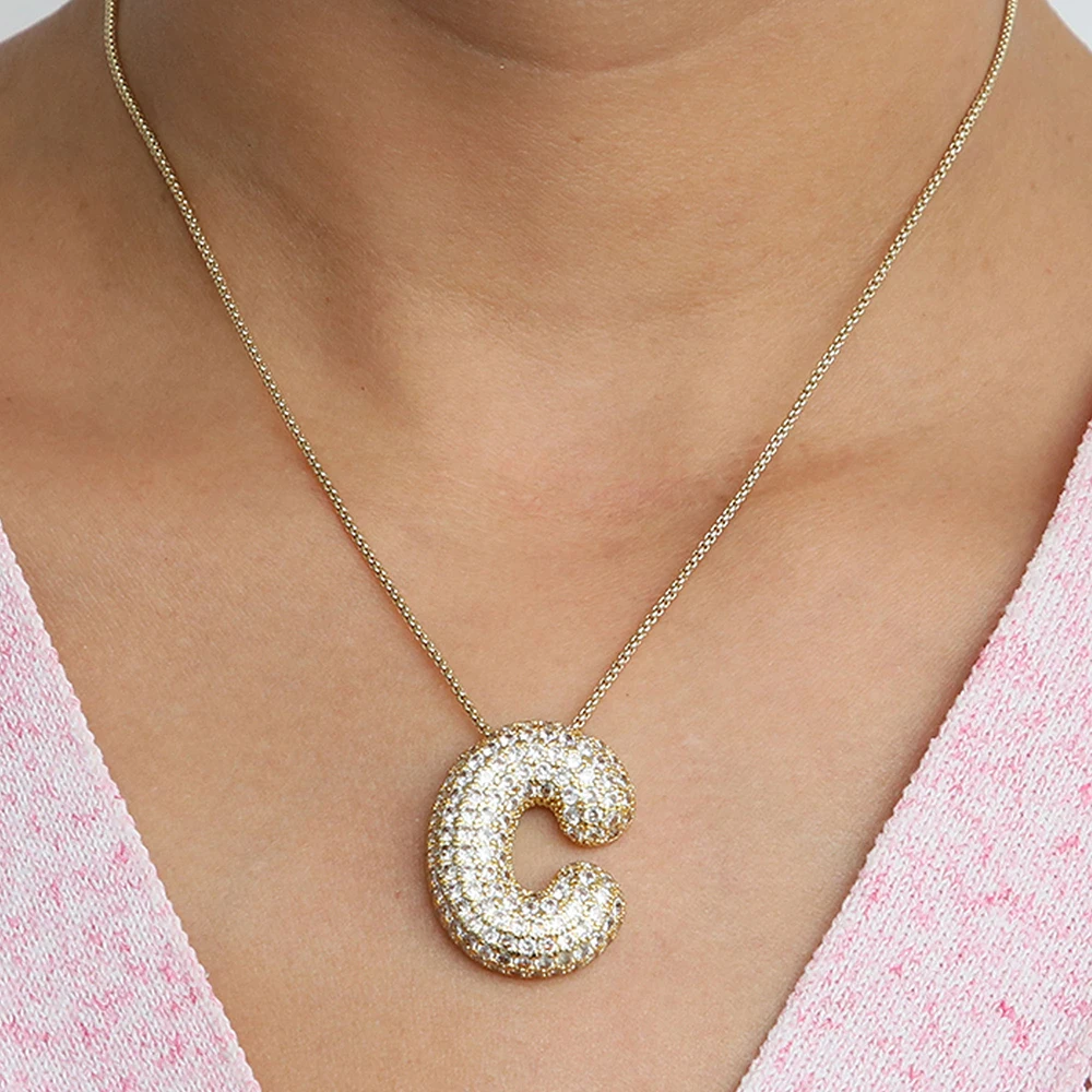 Collier lettres Bubble – Image 4