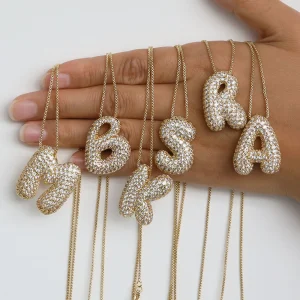 Collier lettres Bubble