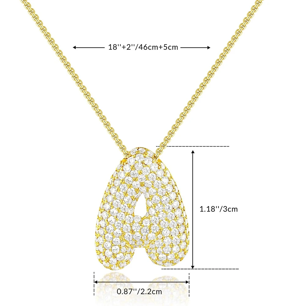 Collier lettres Bubble – Image 6