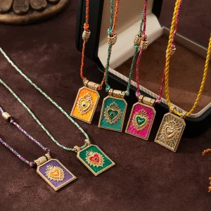 Collier breloque carte de tarot Iris